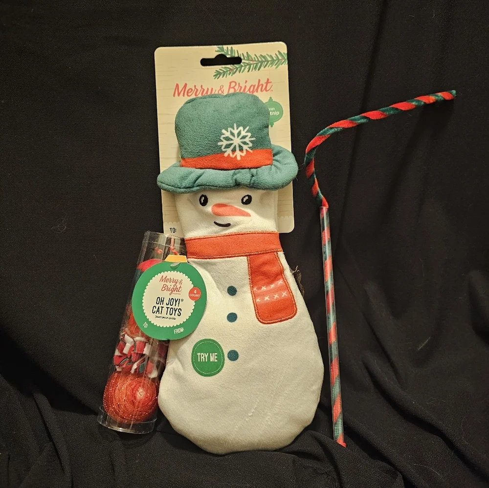 Snowman Cat Toy Set